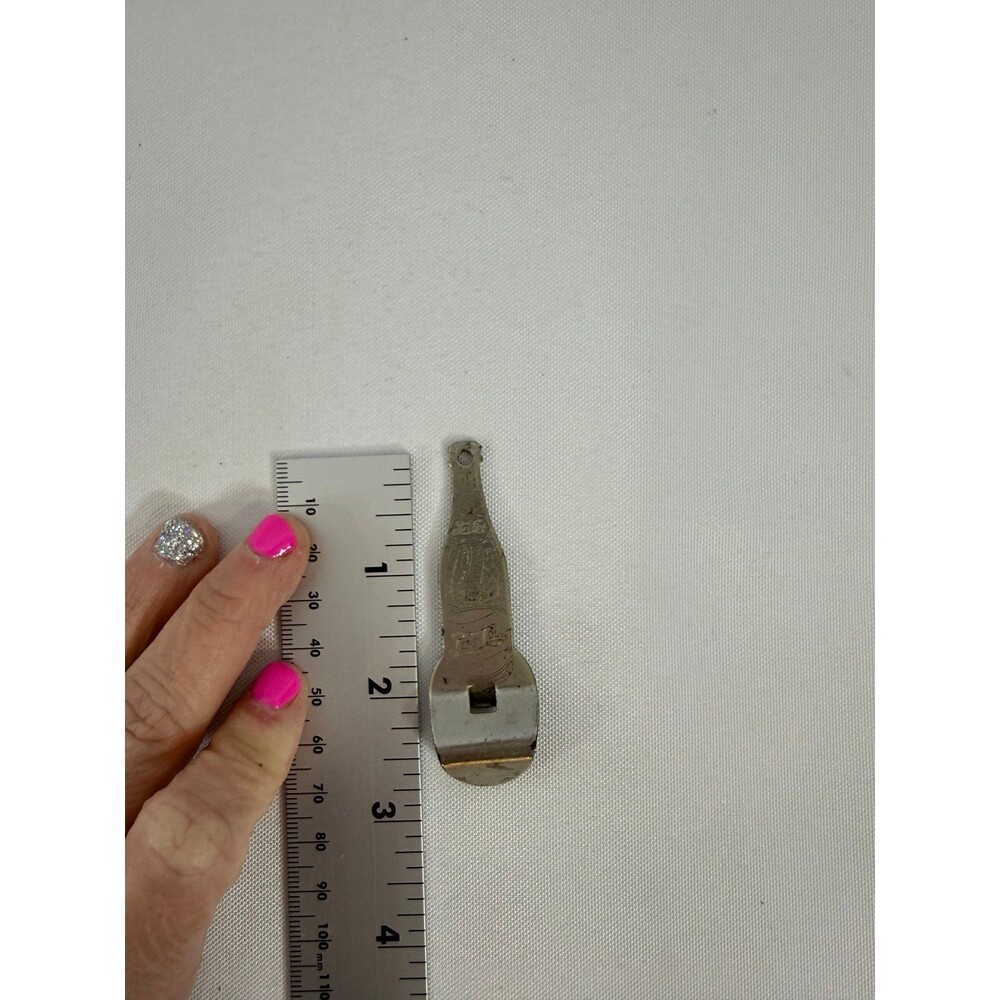 Vintage Pepsi-Cola Bottle-Shaped Metal Bottle Opener 2.5” - Picture 3 of 3